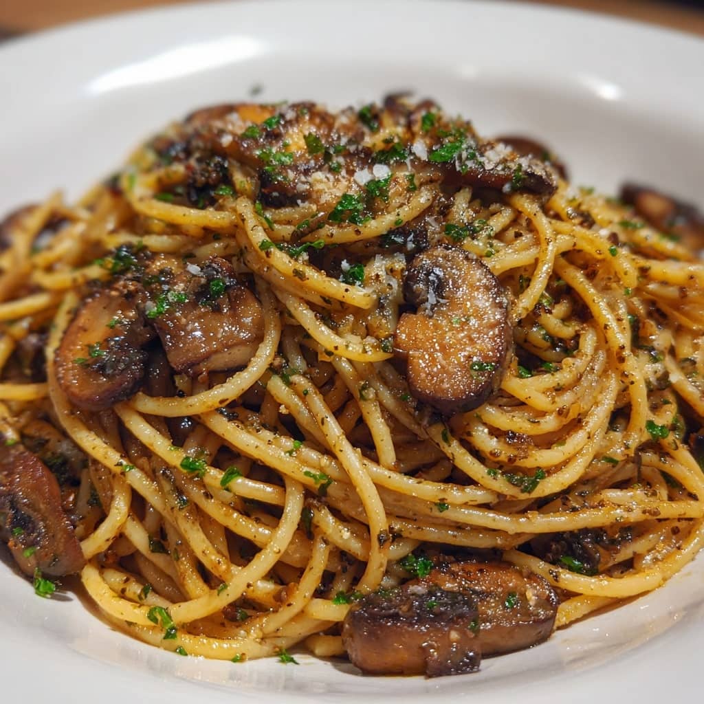 Brown Butter Mushroom Spaghetti