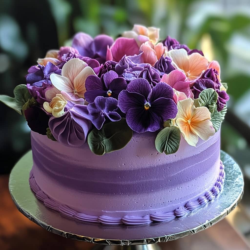 Butterfly Pea Flower Cake