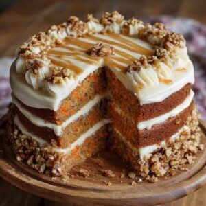 Carrot Cake with Brown Sugar Cream Cheese Frosting