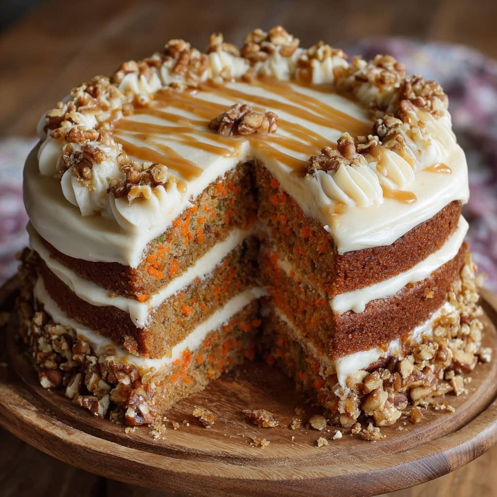 Carrot Cake with Brown Sugar Cream Cheese Frosting