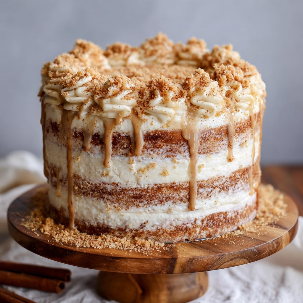 Churro Layer Cake with Cinnamon Sugar Crunch