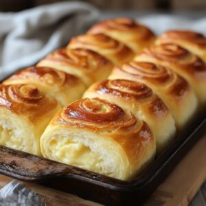 Custard Filled Sweet Bread Rolls
