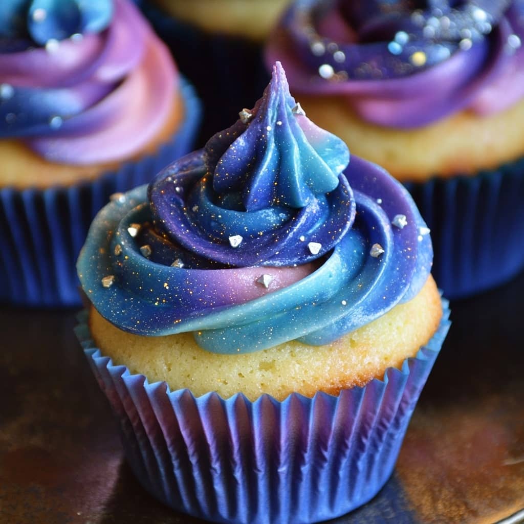 Galaxy Cupcakes: Cosmic Colors & Starry Skies Frosting