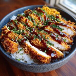 Japanese Katsu Bowls with Tonkatsu Sauce