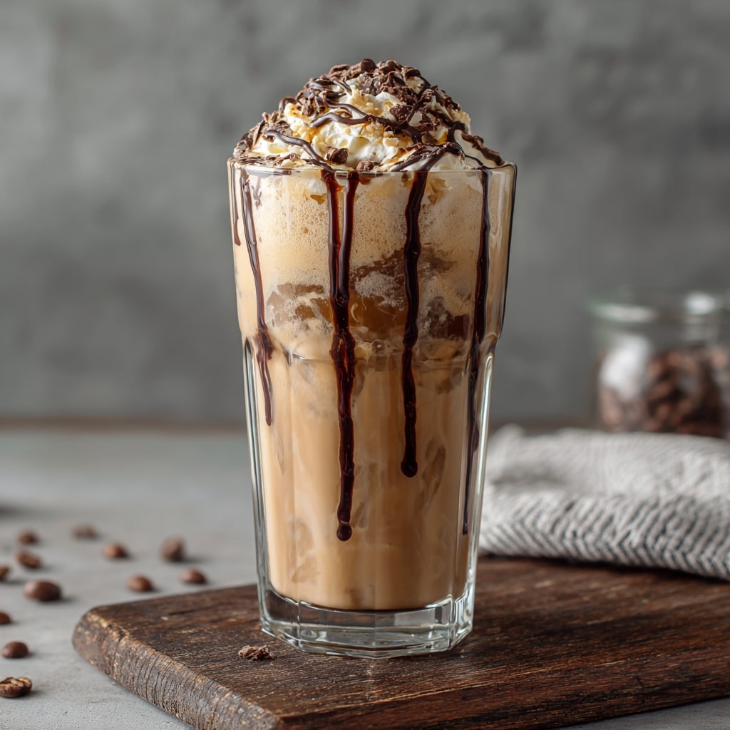 Mocha Iced Coffee with Chocolate Drizzle