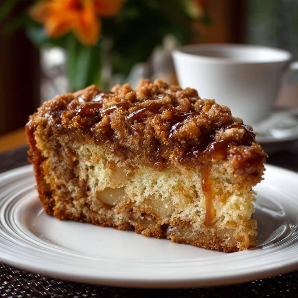 Moist Apple Cinnamon Coffee Cake with Crumble Topping