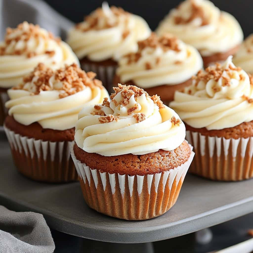 Moist Carrot Cake Cupcakes with Cream Cheese Frosting