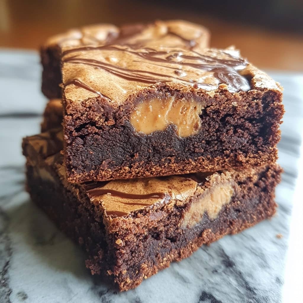 Fudgy Peanut Butter Brownies