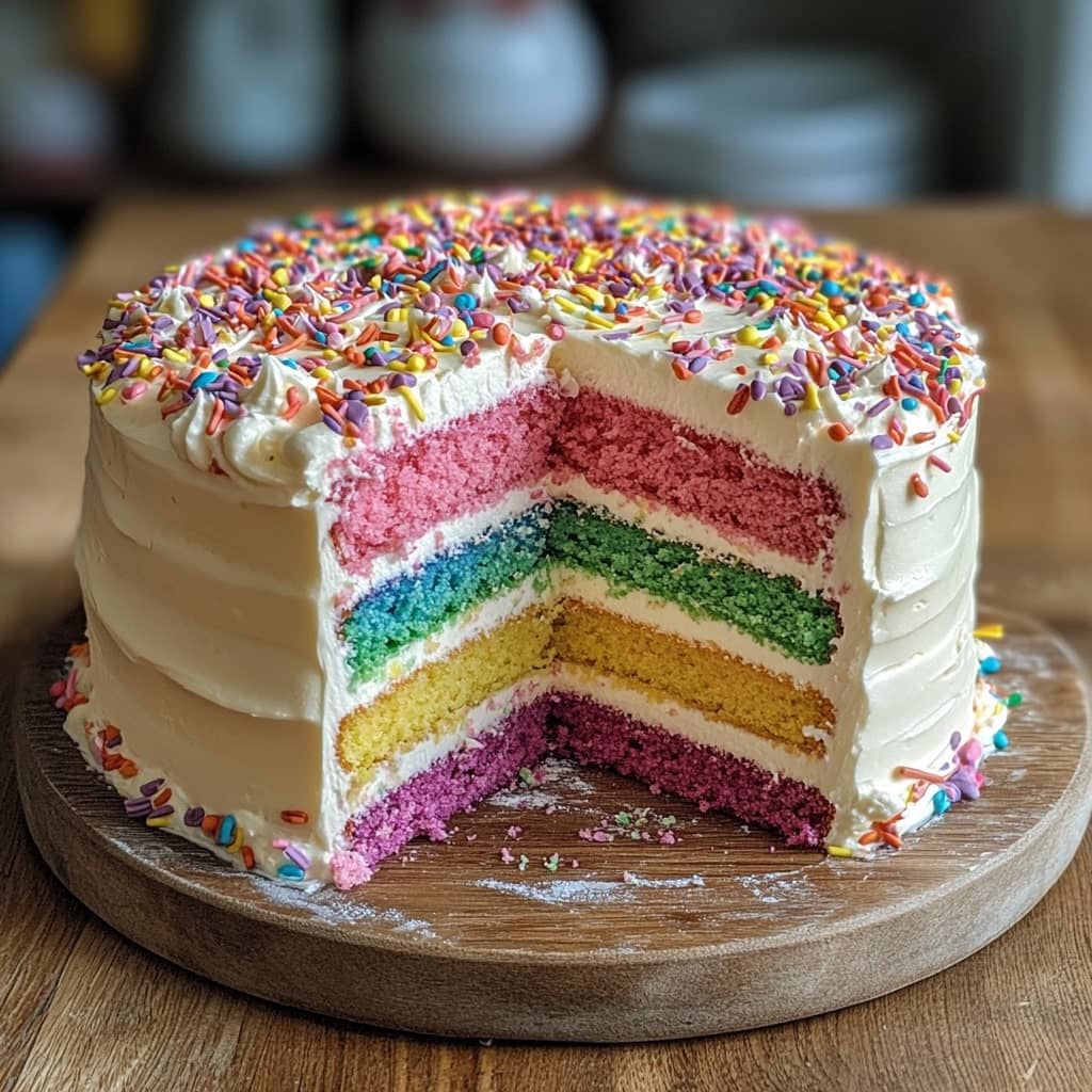 Rainbow Layer Cake