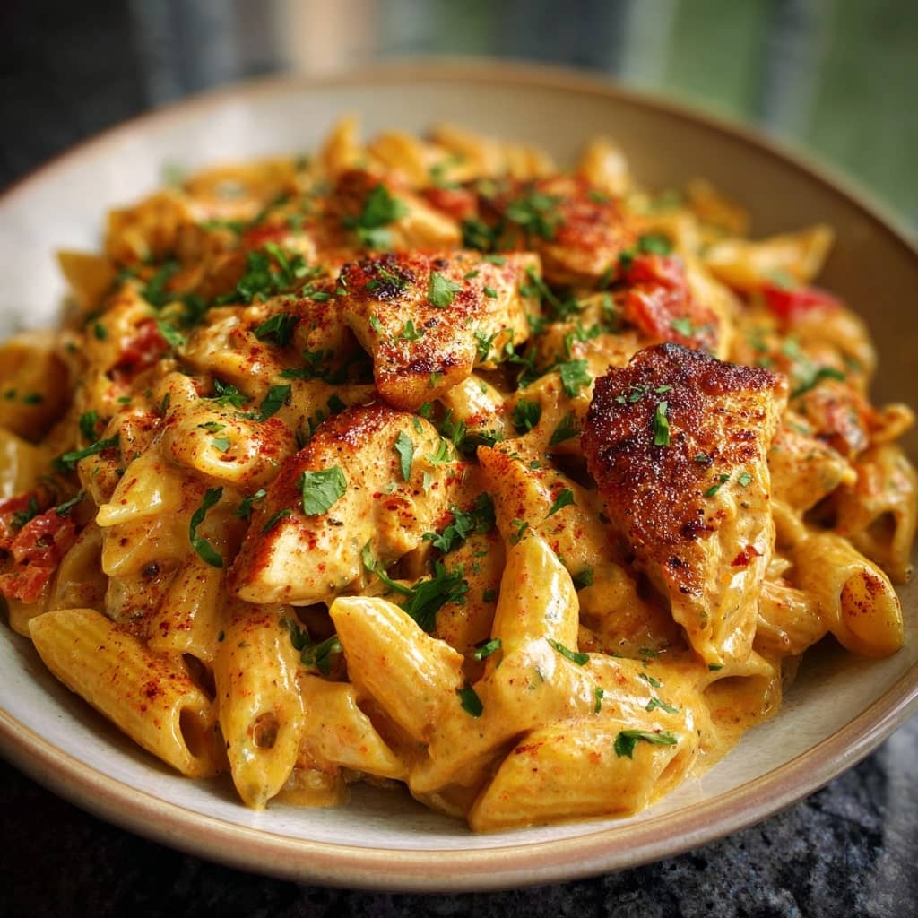 Baked Creamy Cajun Chicken Pasta
