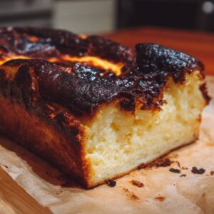 Burnt Basque Cheesecake in a Loaf Pan