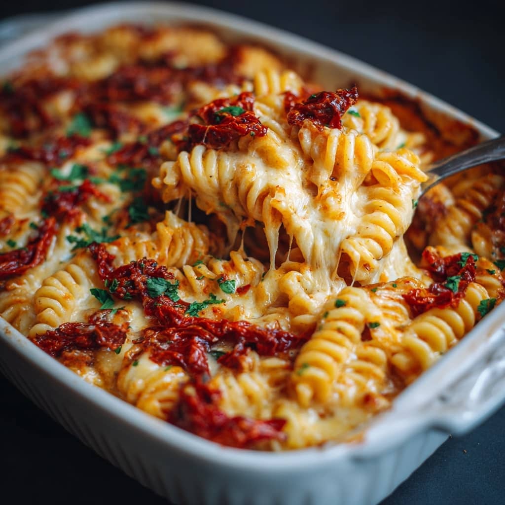 Creamy Baked Sun-Dried Tomato Pasta