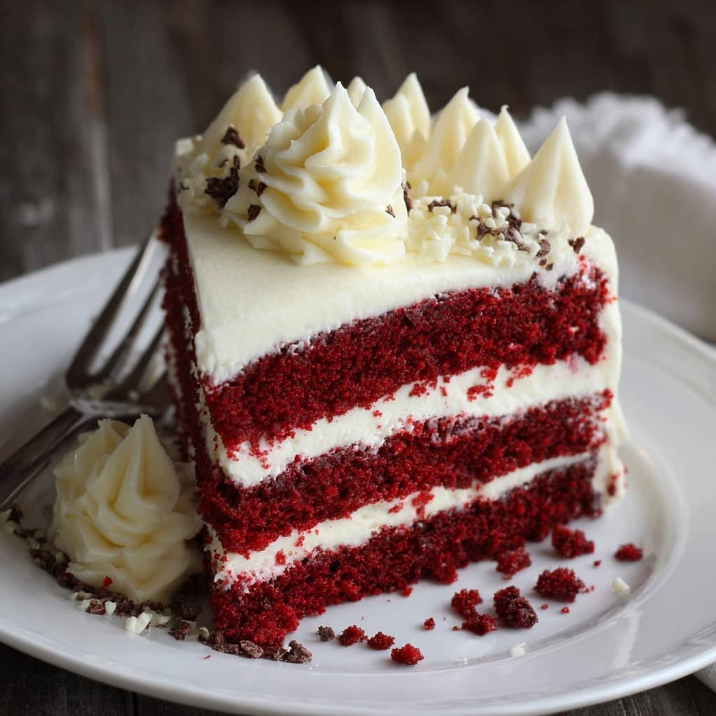 Decadent Red Velvet Cheesecake with Cream Cheese Frosting