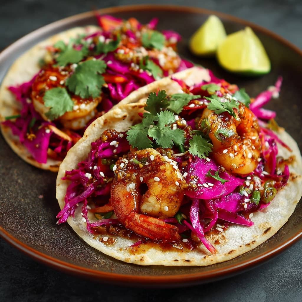 Dragon Fruit Shrimp Tacos