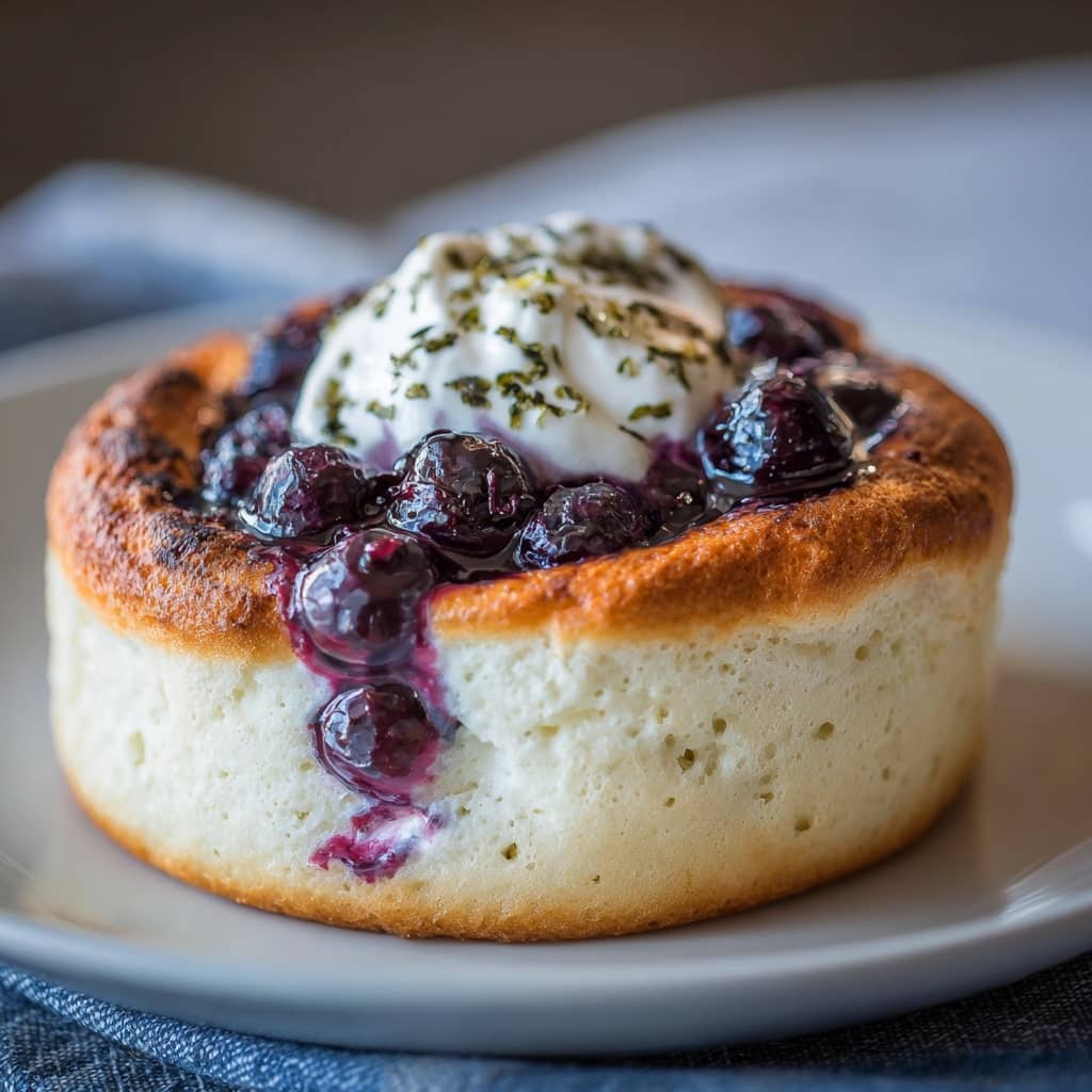 Fluffy Cottage Cheese Blueberry Cloud Bread
