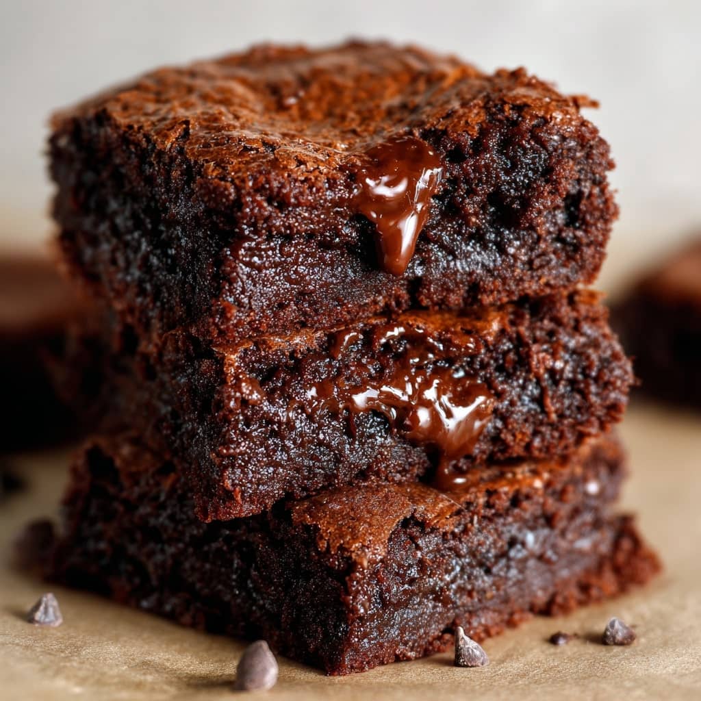 Fudgy Chocolate Brownies with a Gooey Center