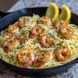 Lemon Butter Shrimp Pasta