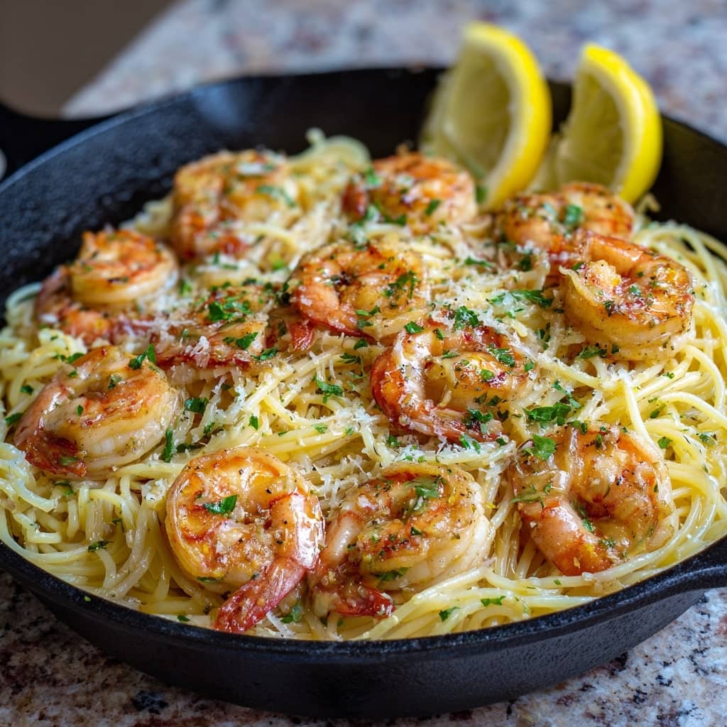 Lemon Butter Shrimp Pasta