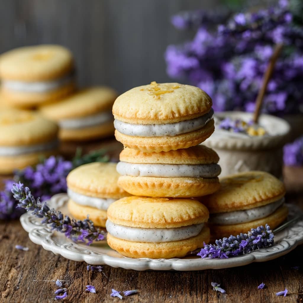 Lemon Lavender Sandwich Cookies Recipe