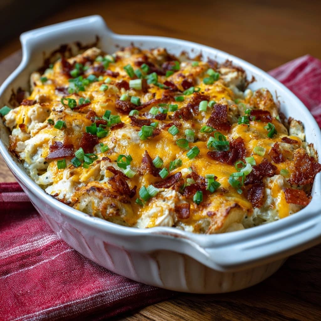 Loaded Baked Chicken Potato Casserole