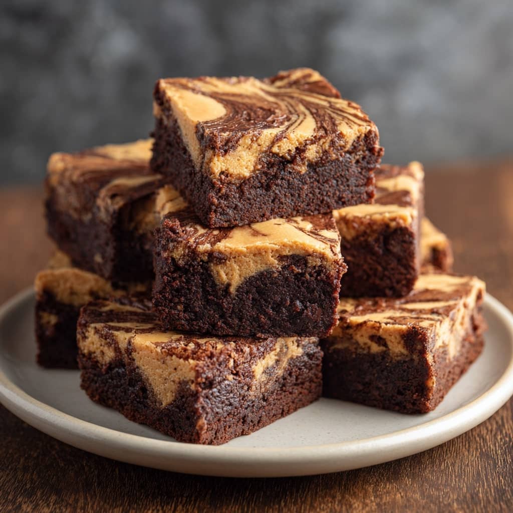Peanut Butter Swirl Brownies