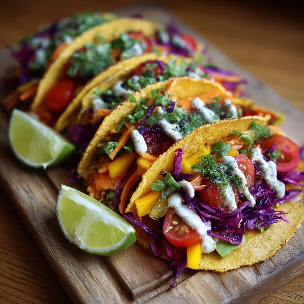 Rainbow Veggie Tacos