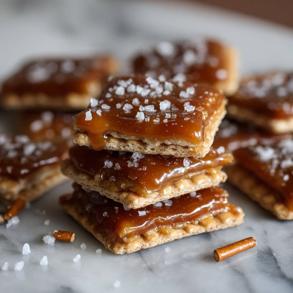 Salted Caramel Cracker Bites