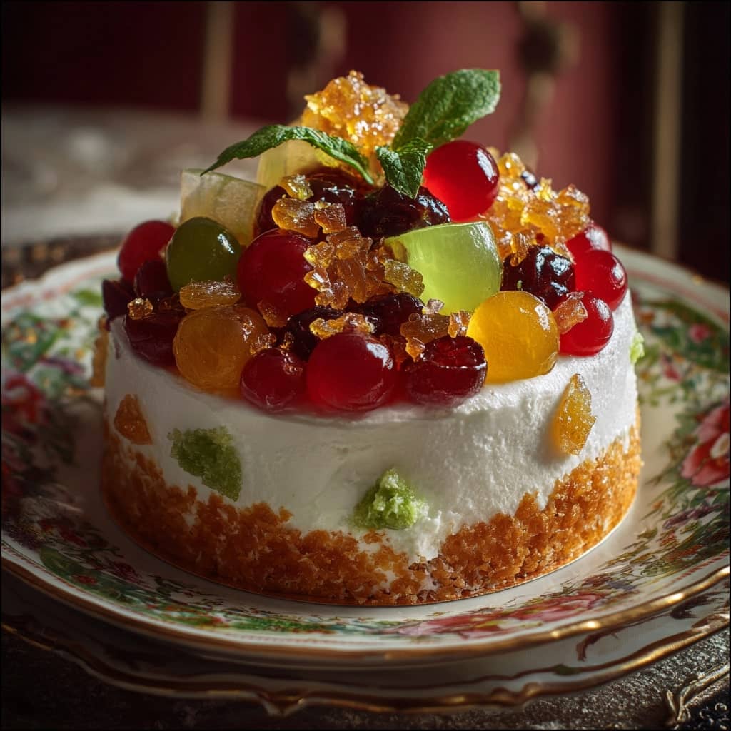 Sicilian Cassata Cake with Candied Fruit