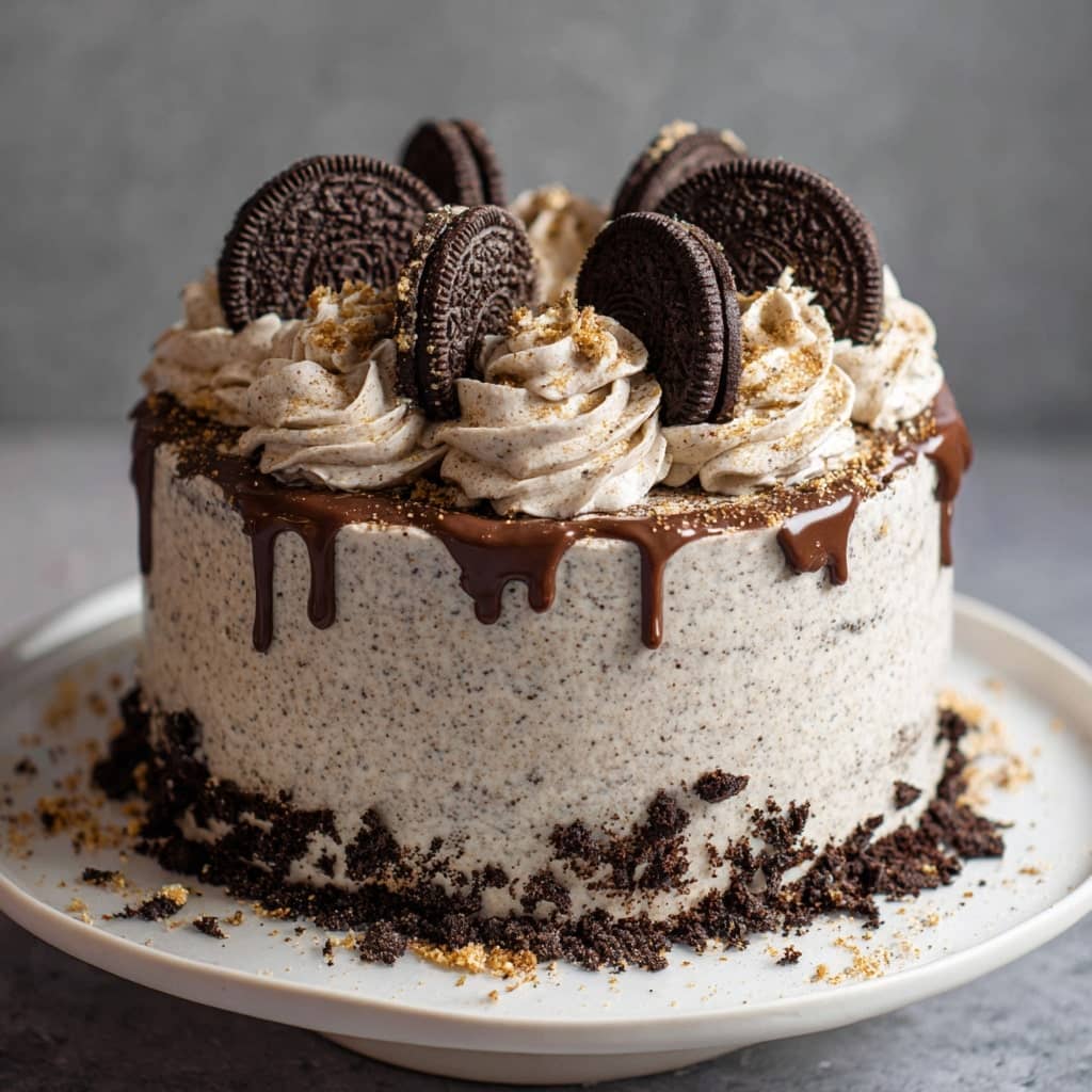 Ultimate Oreo Layer Cake with Cookies & Cream Frosting