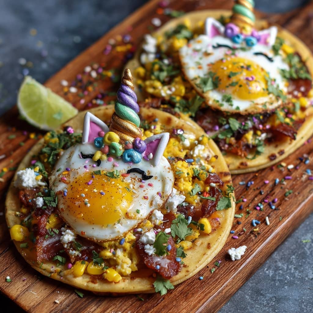 Unicorn Breakfast Tacos
