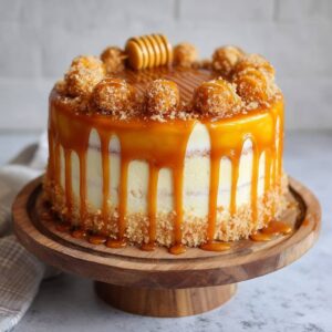 caramel Drip Honey Cake