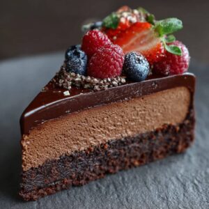 Dark Chocolate Mousse Cake