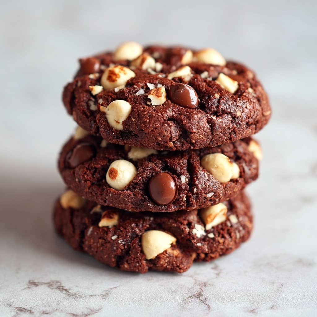 Double Chocolate Hazelnut Cookies