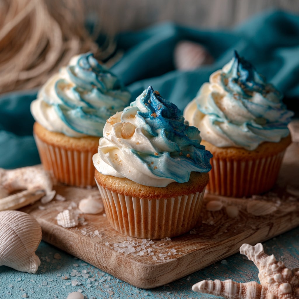 Fluffy Salted Cupcakes with a Touch of Sea Salt Magic