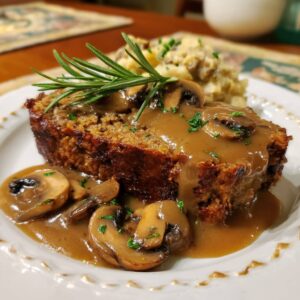 Meatloaf with Mushroom Gravy