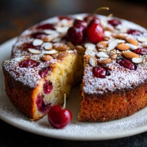 Moist Cherry Almond Cake