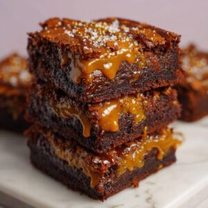 Ooey Gooey Caramel Brownies