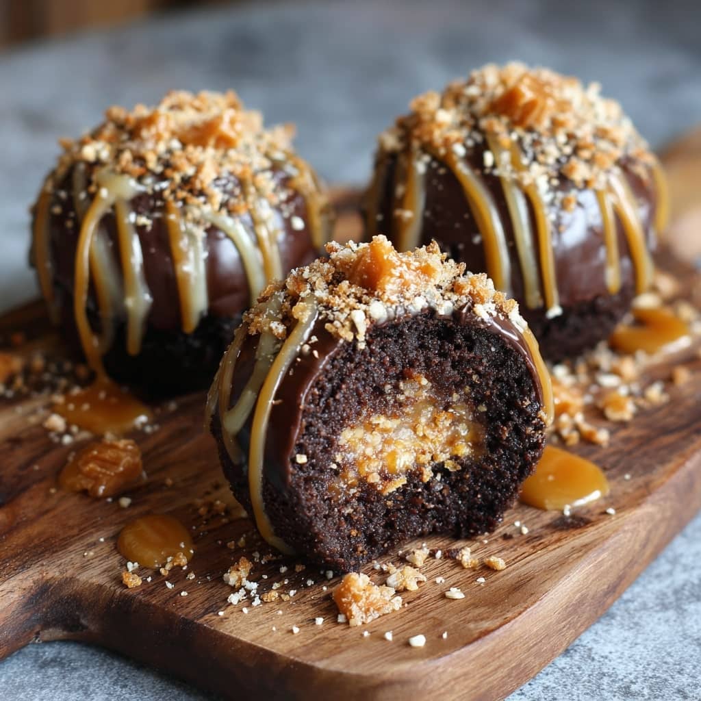 Ultimate Caramel Brownie Bombs