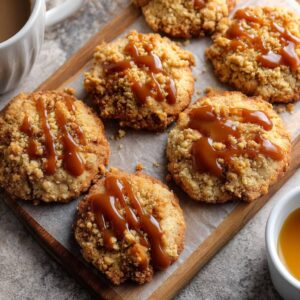 Ultimate Caramel Crumble Cookies