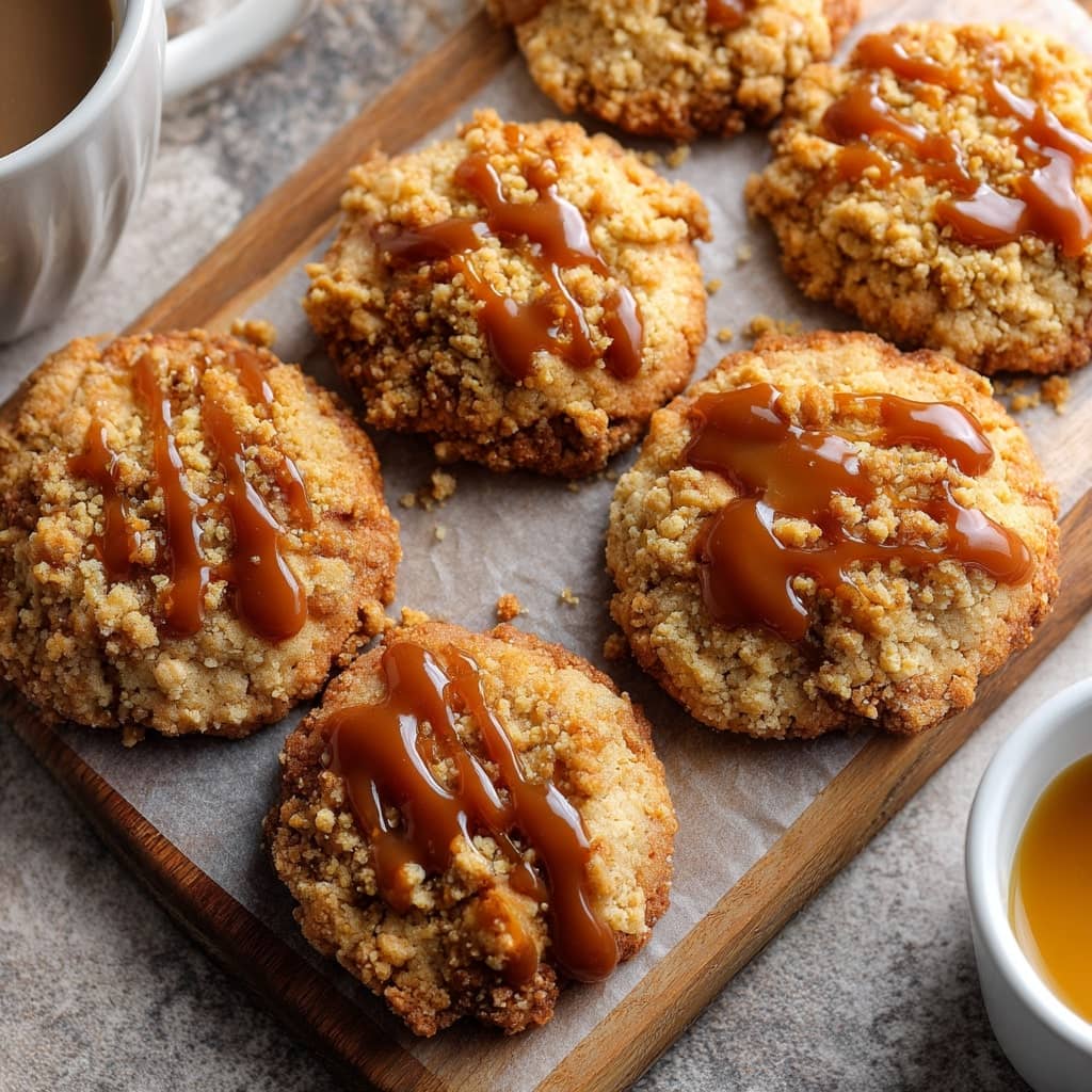 Ultimate Caramel Crumble Cookies