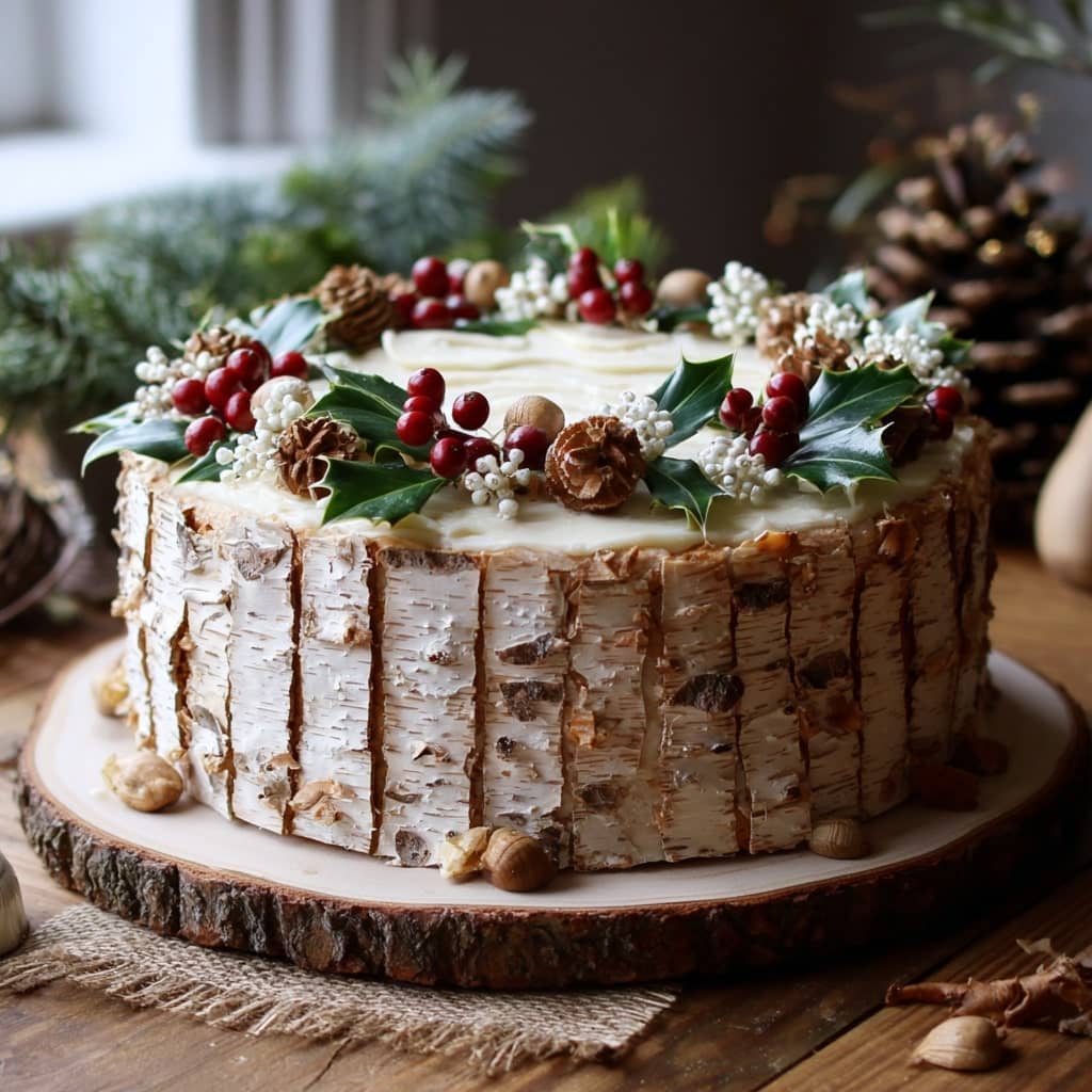 Xmas birch cake