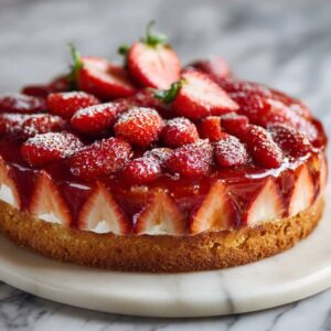 french strawberry cake