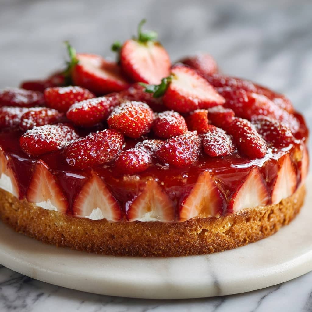 french strawberry cake