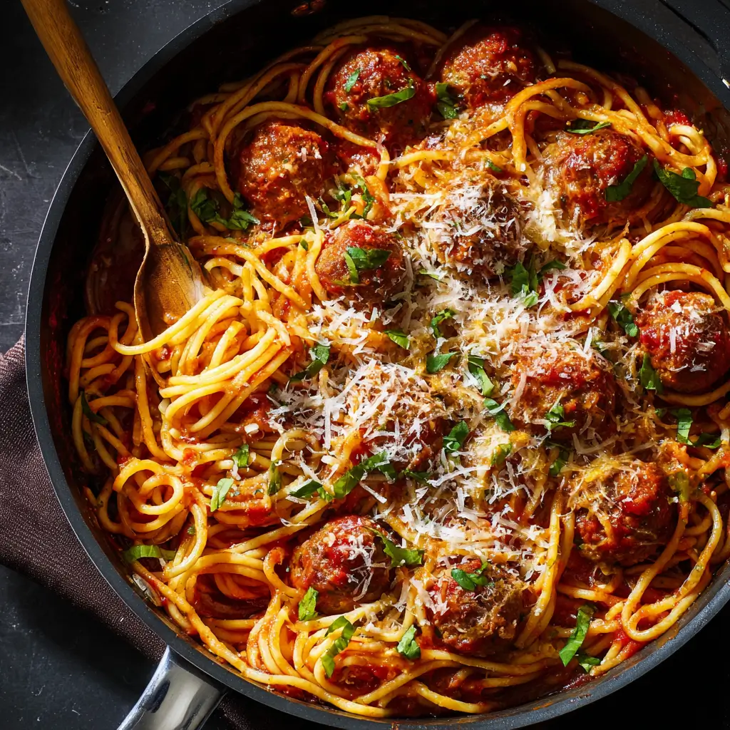 One-Pot Spaghetti and Meatballs