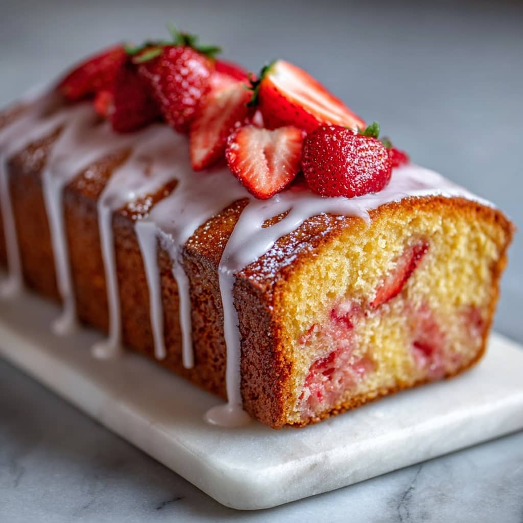 Fresh Strawberry Pound Cake