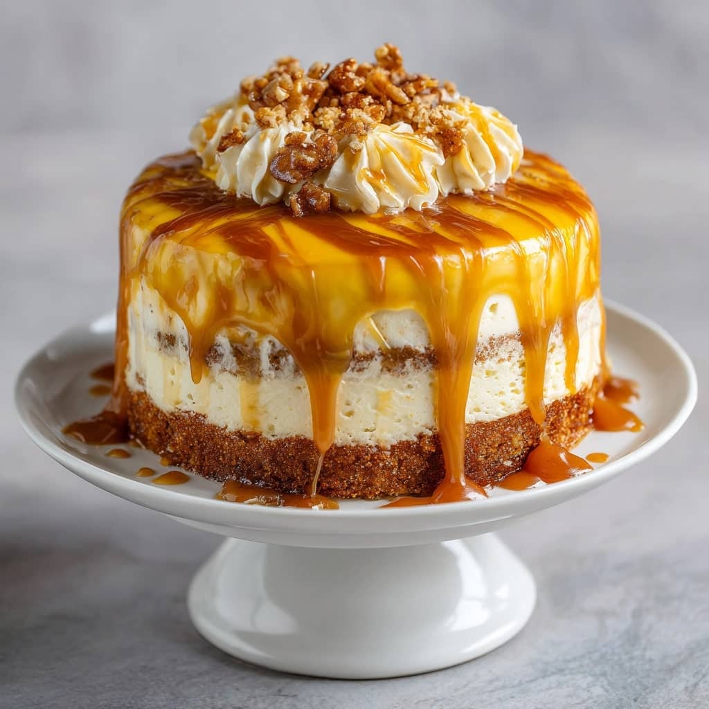 Golden caramel cake