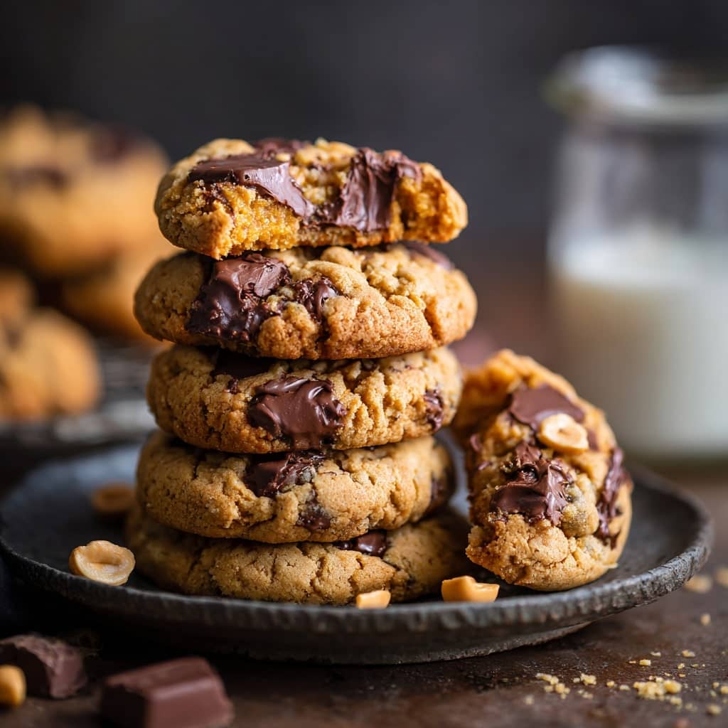 Thick Bakery-Style Peanut Butter Cookies