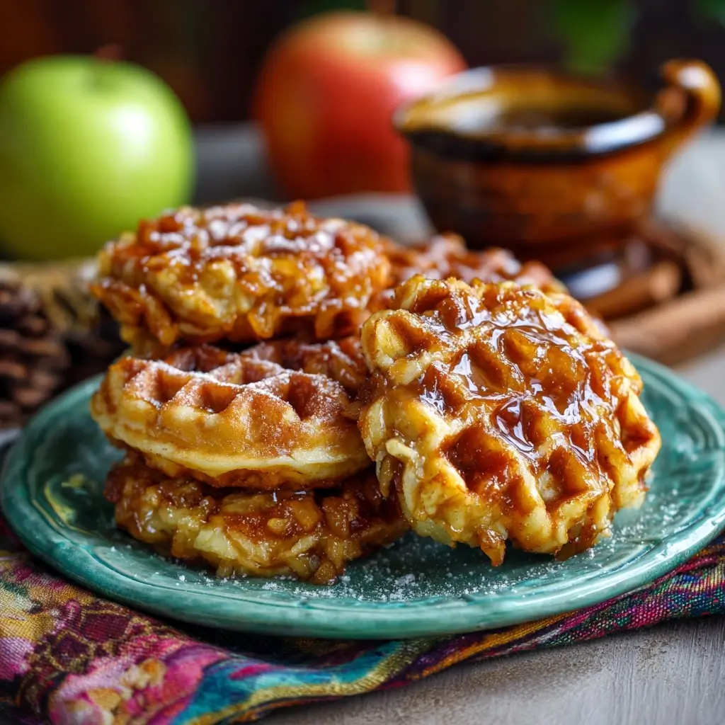 Apple Fritter Waffle Donuts