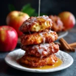 Baked Apple Fritters with Glaze
