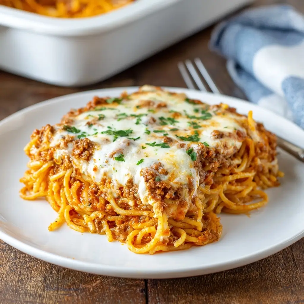 Baked Cream Cheese Spaghetti Casserol